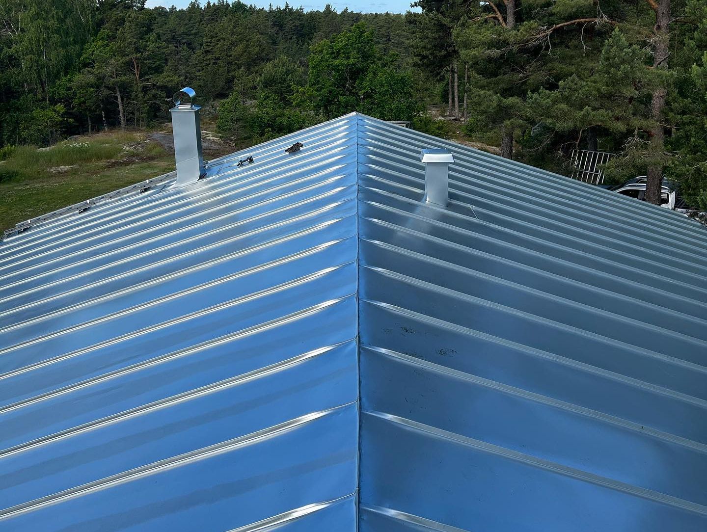 Plåttak, utfört av TG Takläggare Valdemarsvik